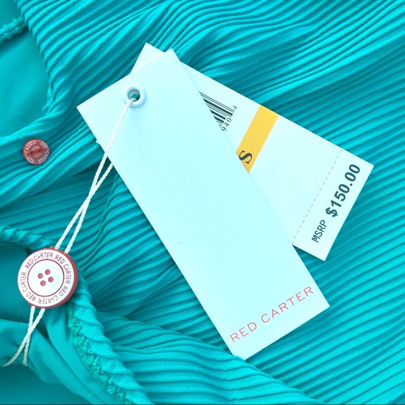 ✨HP✨ [Red Carter] Ribbed Lace-up Swimsuit - Picture 4 of 6